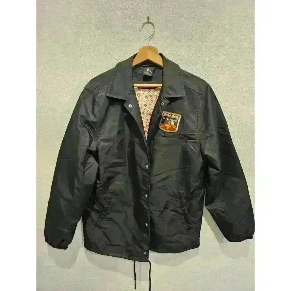 JORDAN Like Mike Gatorade Coaches Jacket sz M Medium Black Orange Retro